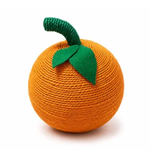 Rascador para gatos en forma de naranja